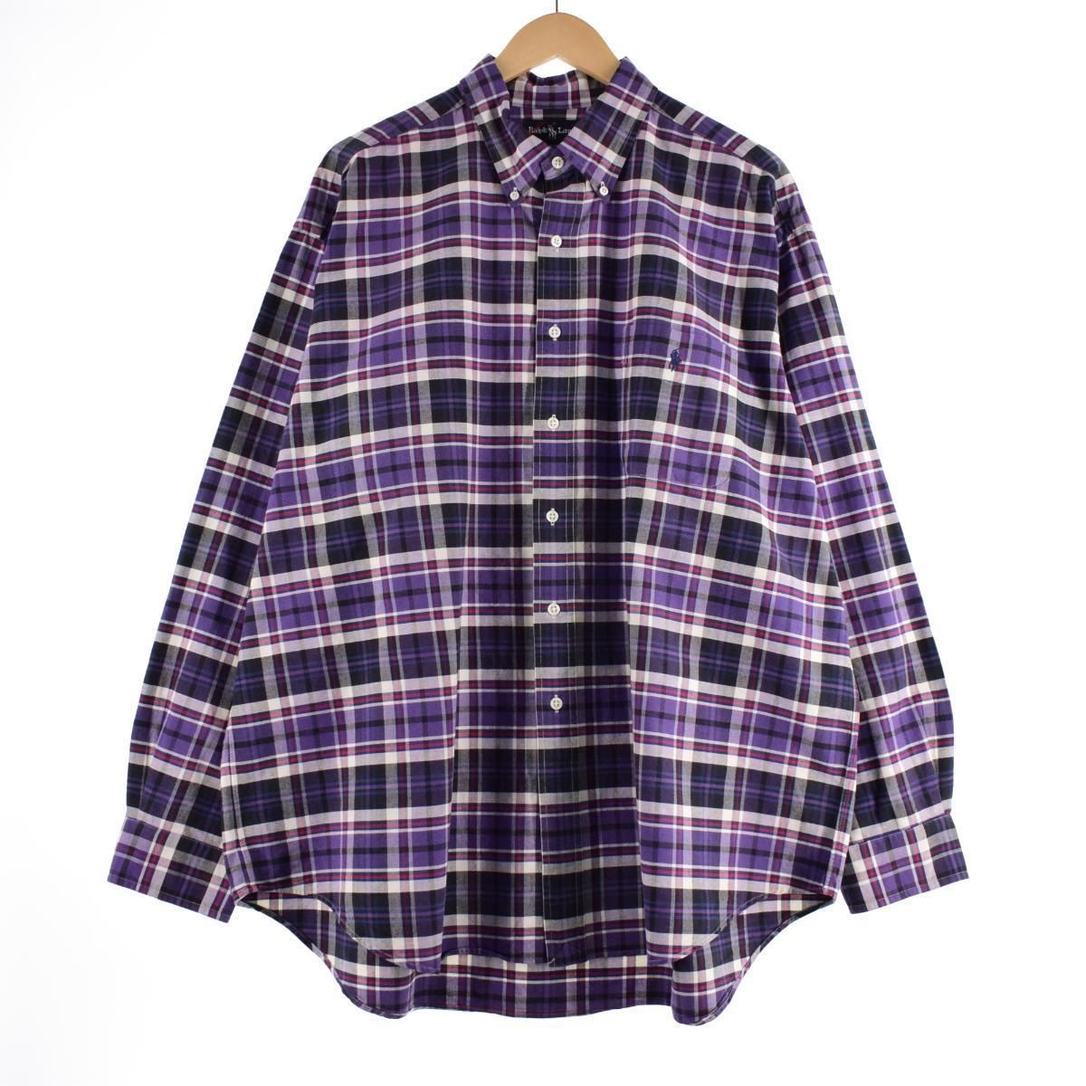 古着 ラルフローレン Ralph Lauren BIG SHIRT 長袖 ボタンダウン