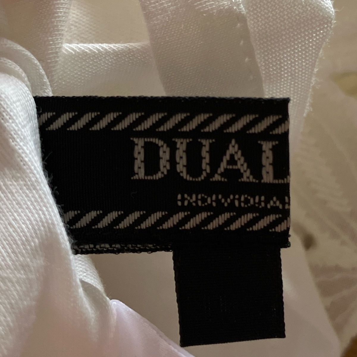 DUAL VIEW(デュアルヴュー) ワンピース サイズ40 M レディース - 白×黒 クルーネック/半袖/ひざ丈