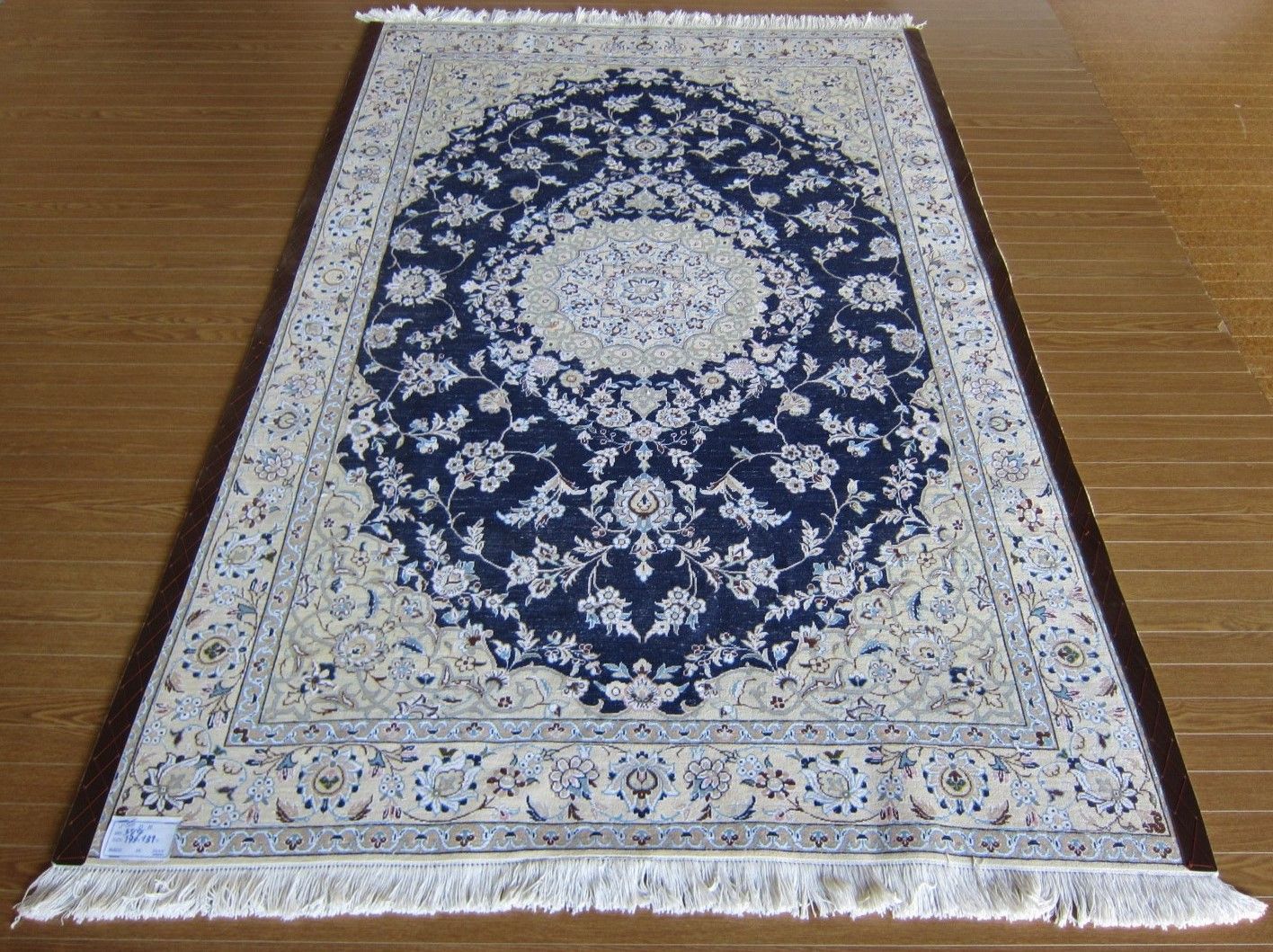 200×130】イラン直輸入☆ナイン産ペルシャ絨毯・カーペット・ラグ／9LA