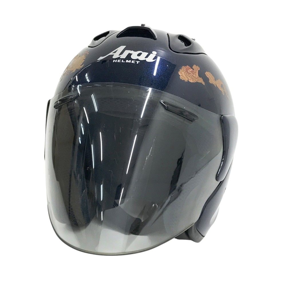 【大特価!!】 ARAI アライ ネイビー系 BLUE GLASS ジェットヘルメット SZ-RAM3 セキュリティ・セーフティ