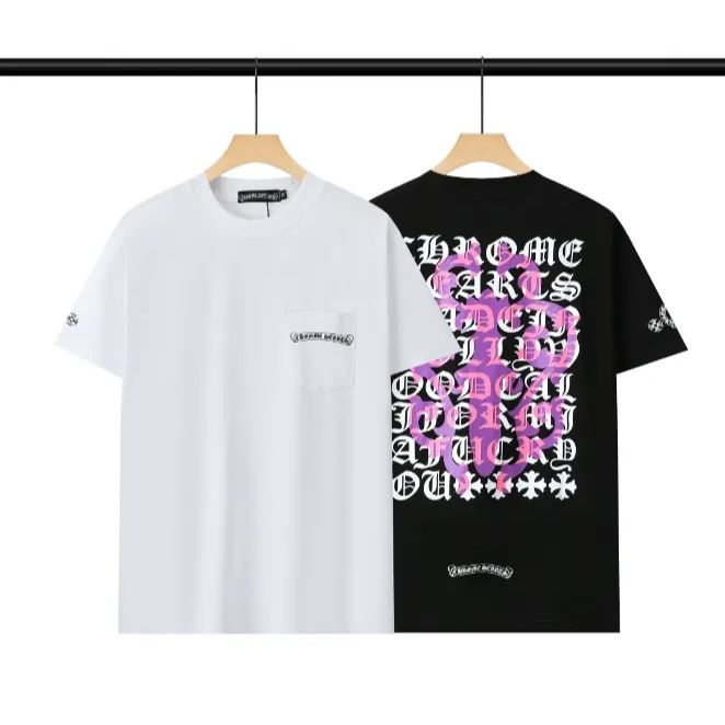 大人気 CHROME HEARTSトップス 半袖 Tシャツ 新品未使用 男女兼用 限定 ブラック、ホワイト2色選択 M/2XL #8626