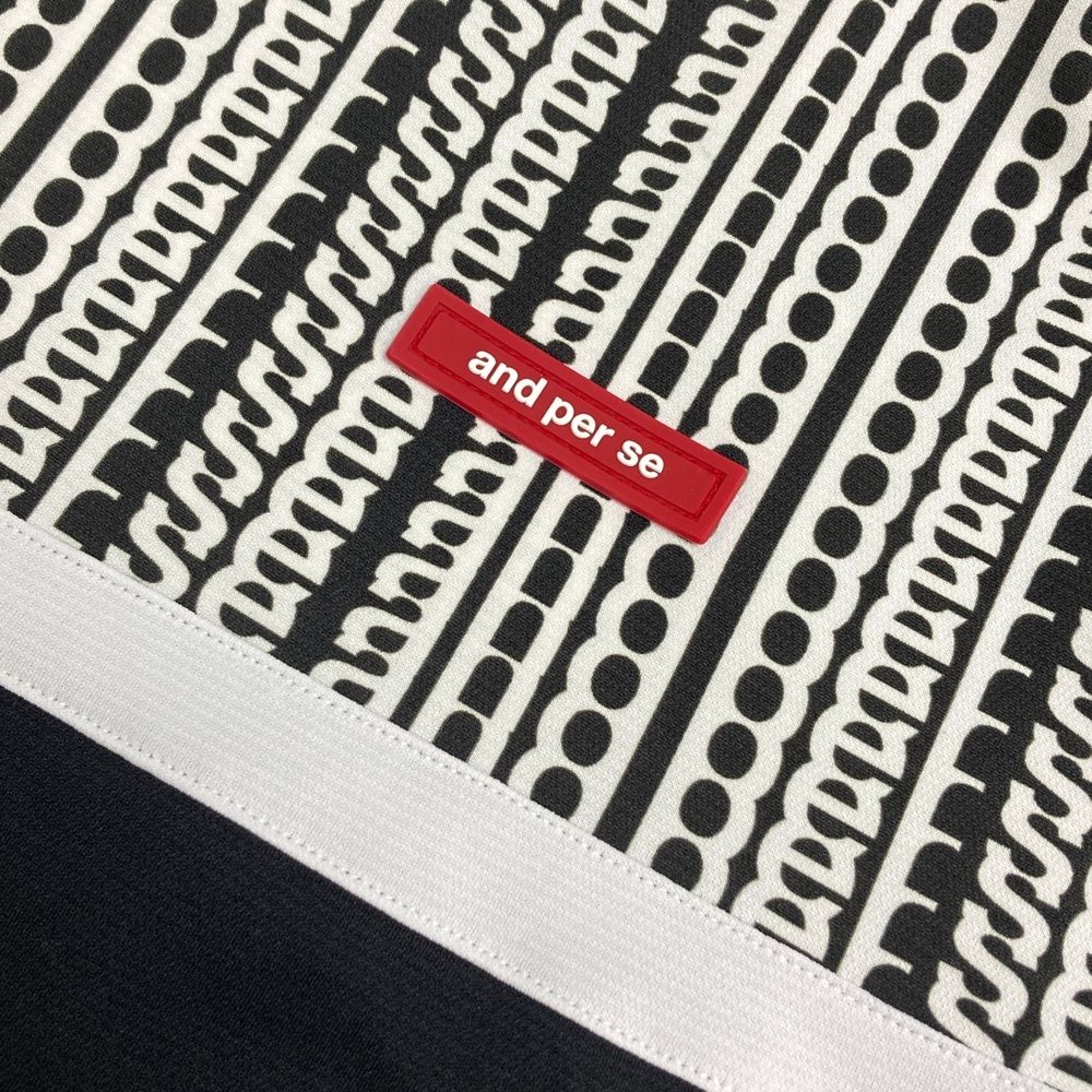 サイズ：L AND PER SE アンパスィ ; 半袖ハイネックTシャツ  ブラック系 [240101501217] ゴルフウェア レディース ストスト サイズ：L AND PER SE アンパスィ ; 半袖ハイネックTシャツ