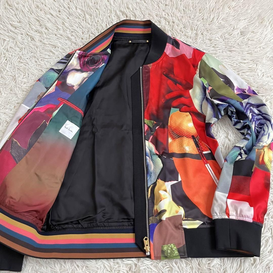 大きいサイズ】Paul Smith ポールスミス Rose Collage 18AW PRE COLLECTION ローズカレッジ MA-1 ブルゾン  XL ローズ 薔薇 ゴールド金具 - メルカリ