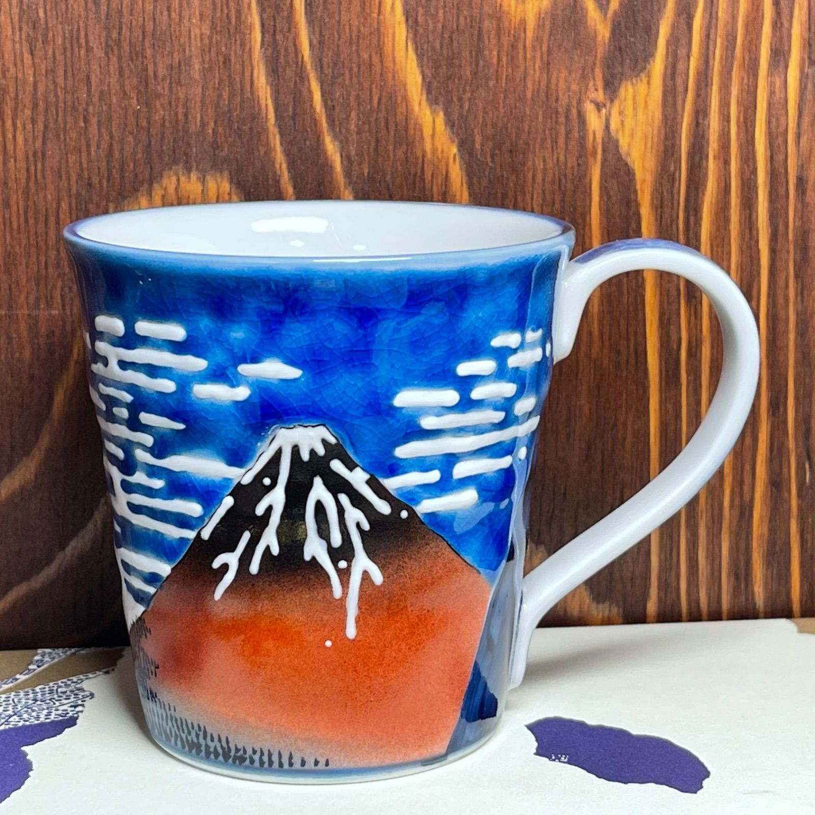 限定品【九谷焼】葛飾北斎／富嶽三十六景『神奈川沖浪裏』『凱風快晴 
