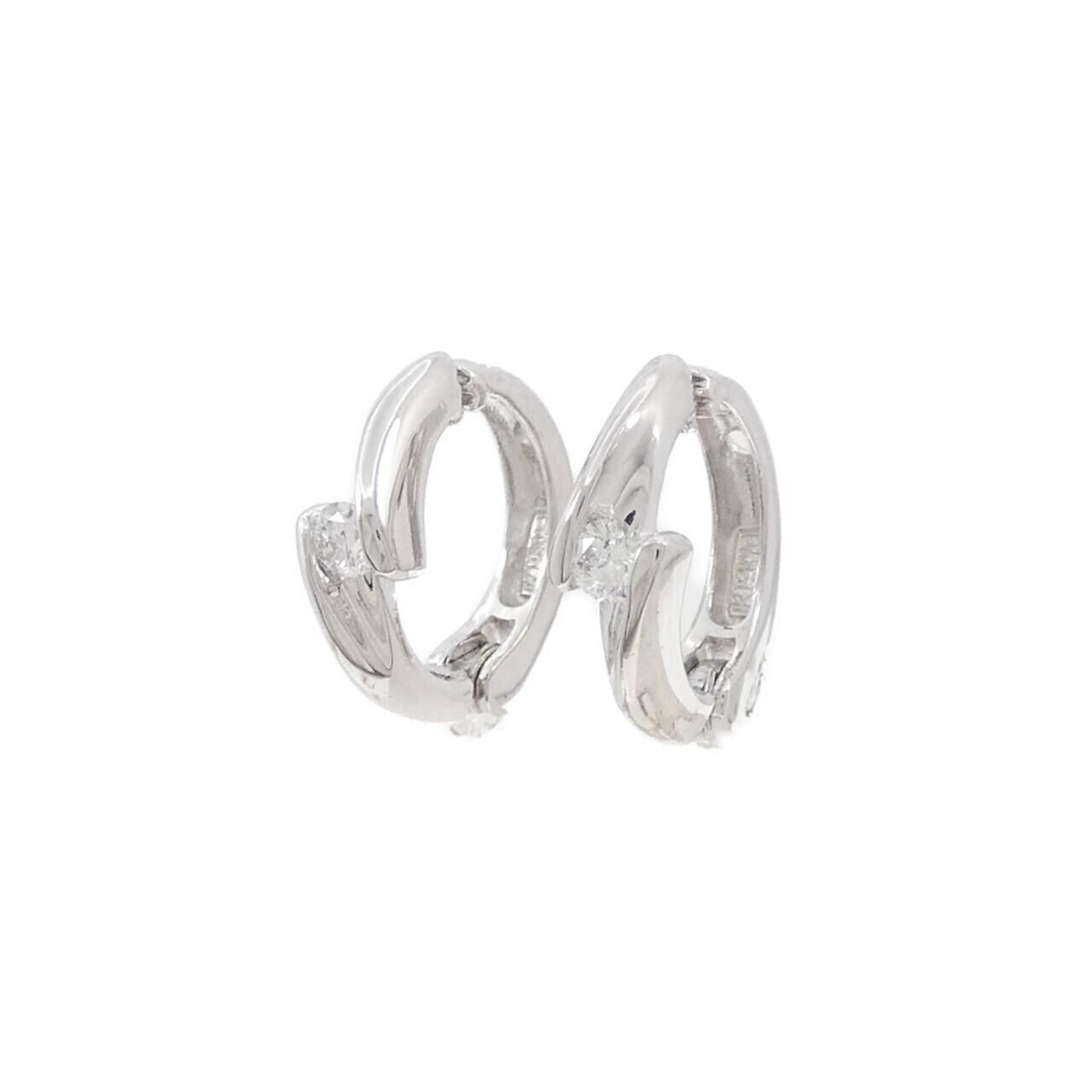 K18WG ダイヤモンド イヤリング 0.20CT