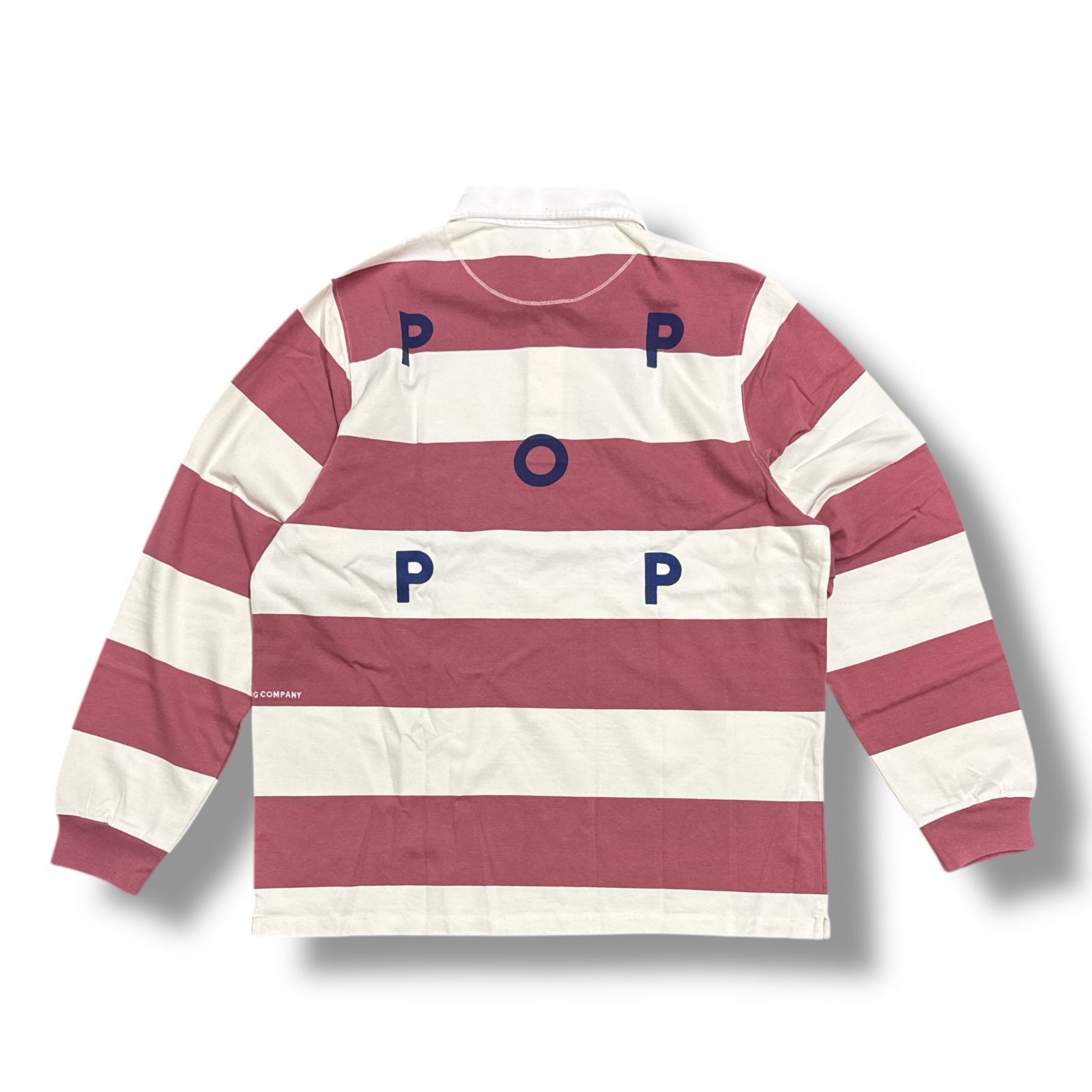 参考上代31900円 未使用品 POP TRADING COMPANY STRIPED RUGBY POLO 