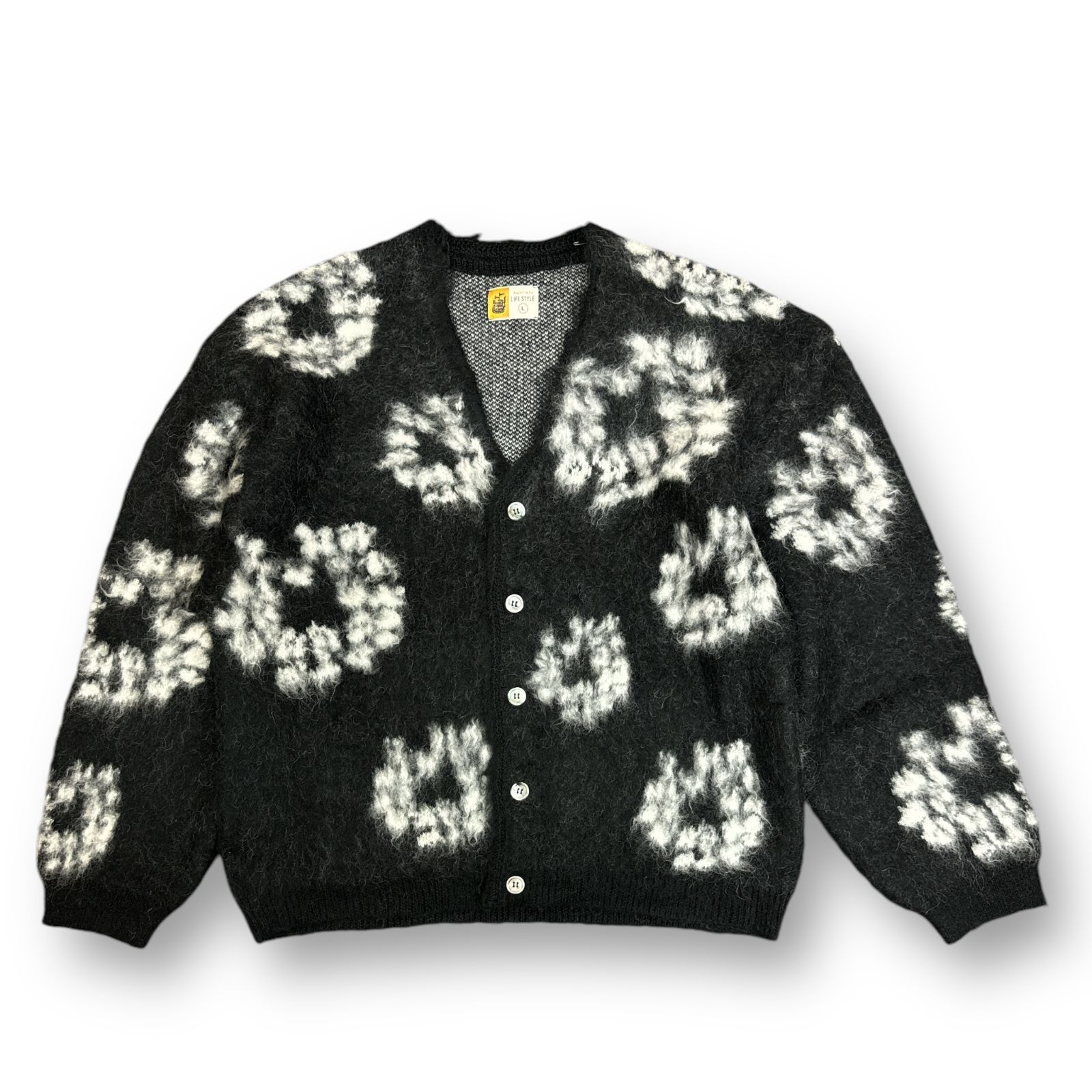 定価77000円 新品 SAINT MICHAEL ×  DENIM TEARS  24AW DT_MH CRDIGN/CT WRTH モヘアニットカーディガン デニムティアーズ セントマイケル コラボ  SM-YS1-0000-C50