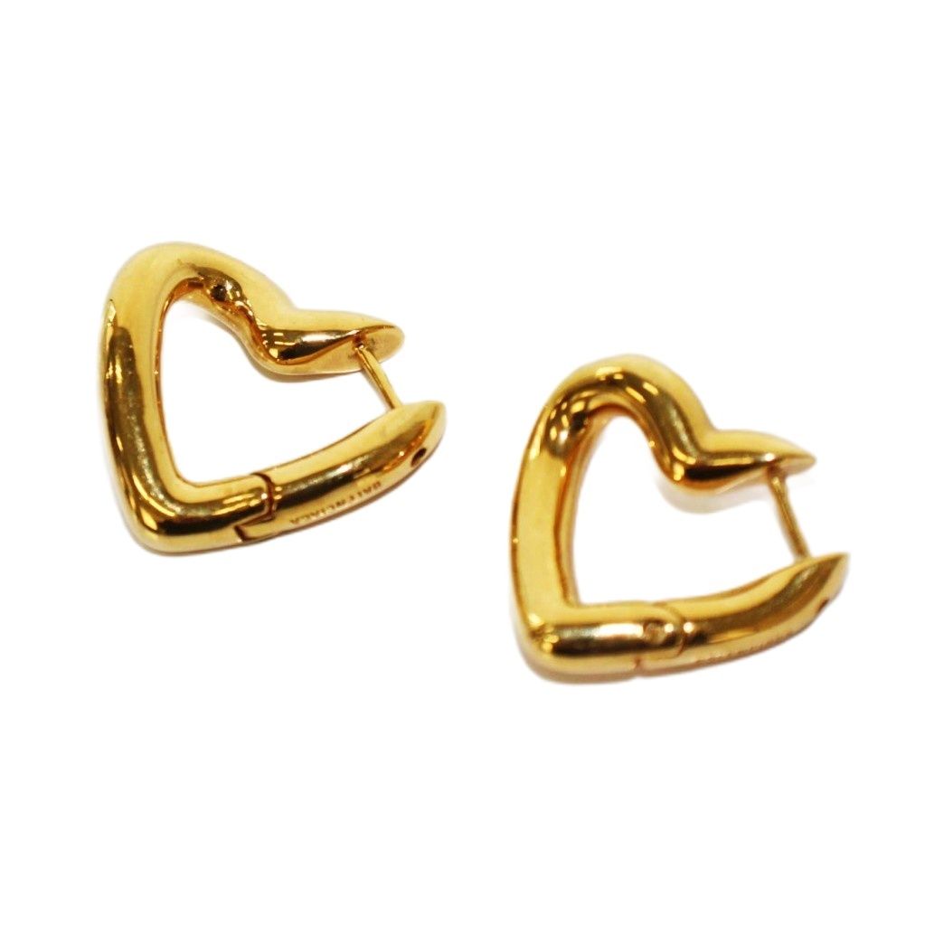 バレンシアガ BALENCIAGA ハートピアス ワンタッチピアス ゴールド