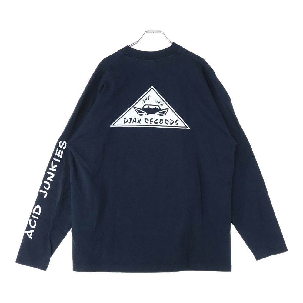 VINTAGE ヴィンテージ 90S ACID JUNKIES スマイルプリント ロングスリーブ 長袖Tシャツ ブラック