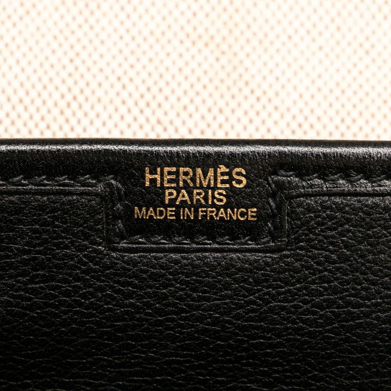 エルメス ジジェPM ブラック ボックスカーフ レディース HERMES【222-60855】