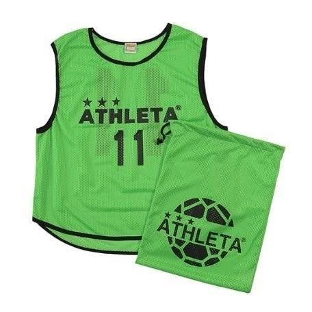 アスレタ ATHLETA Jr. サッカー フットサル ビブス10枚セット 番号付き B-003J 30 ケリーグリーン ジュニアフリーサイズ