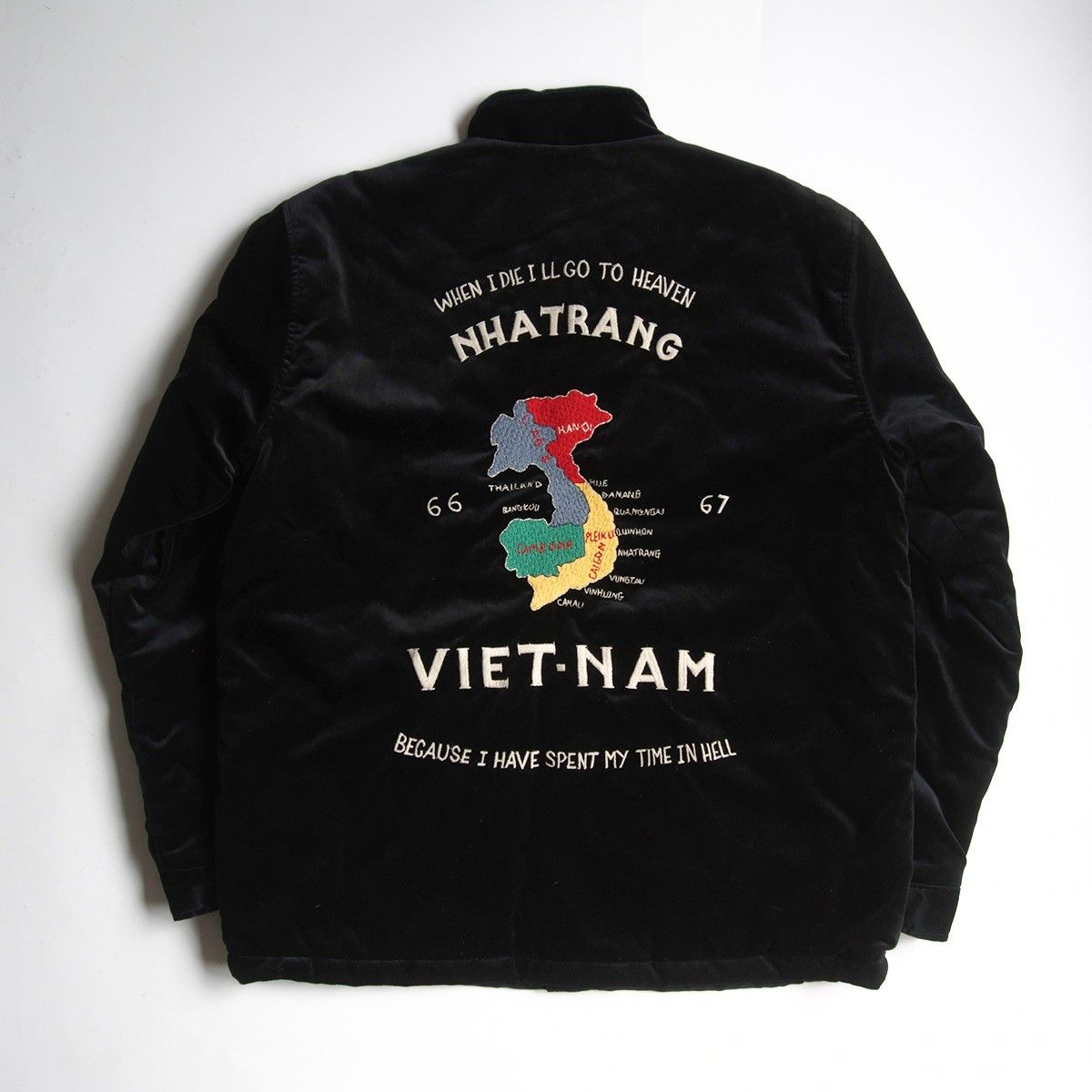 雰囲気抜群】GOLD【VELVETEEN VIET-NAM JACKET】XL 別珍 ベトジャン 