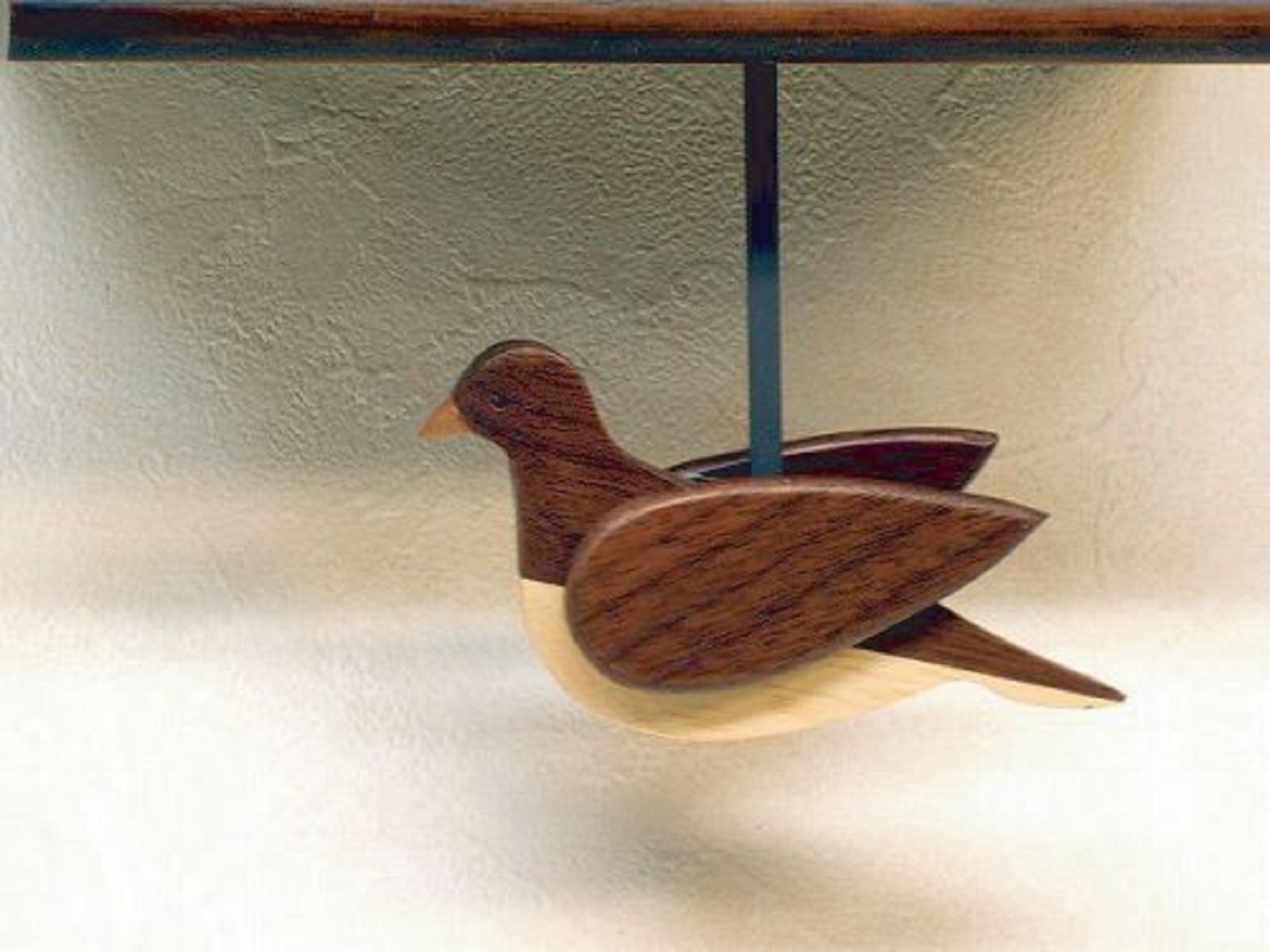 日本製 手作り レトロ電波式鳩時計 アンティークブラウン振り子時計