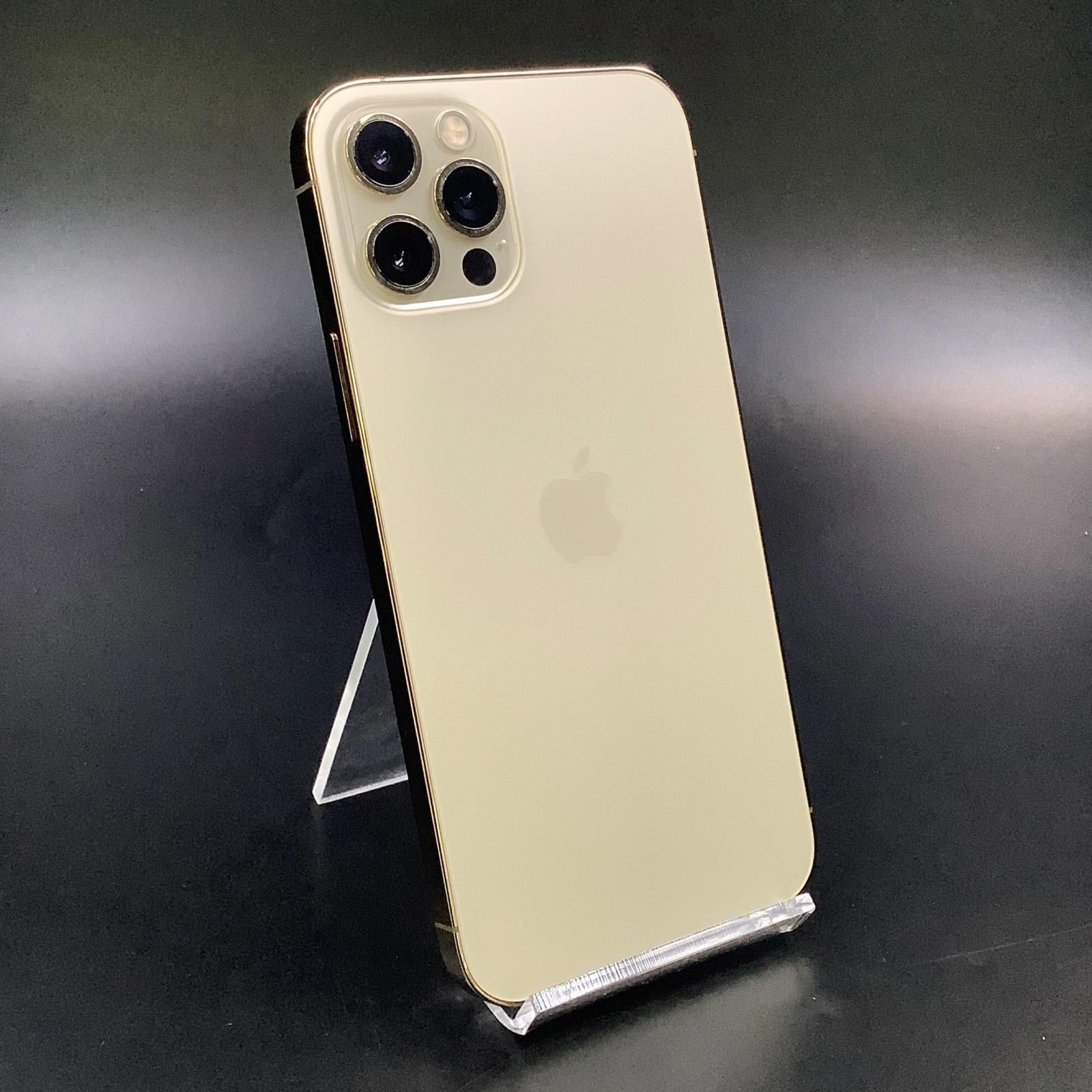 全額返金保証 最速発送 Apple iPhone 12 Pro 128GB ゴールド au 白ロム 動作 済 77%