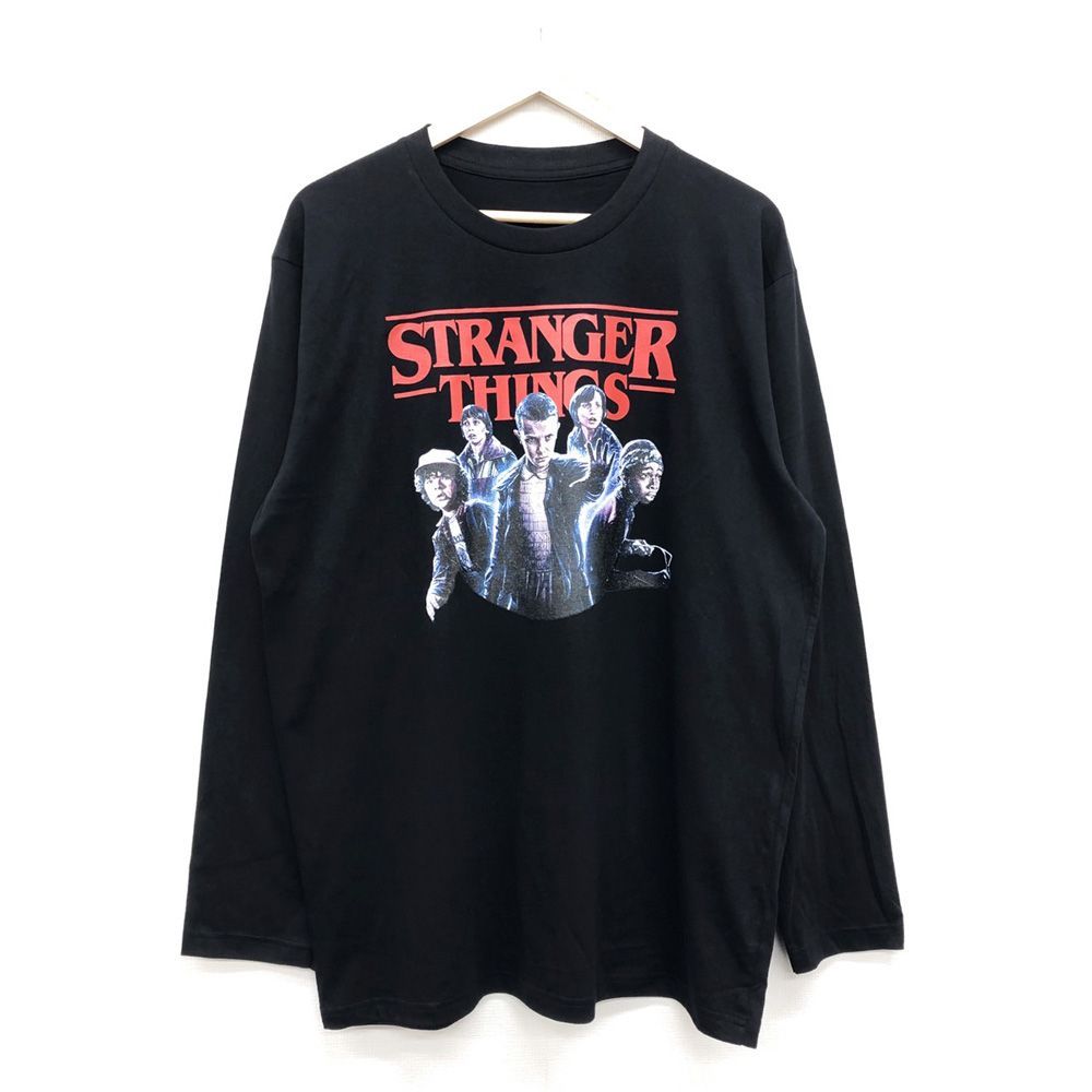 新品 ストレンジャーシングス STRANGER THINGS ロンT 黒 XL位 - メルカリ