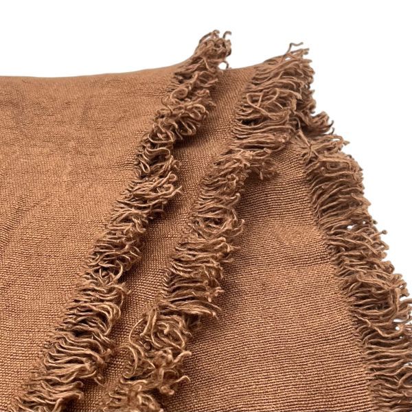 ◇ アソースメレ ASAUCE MELER ストール フリンジ ブラウン