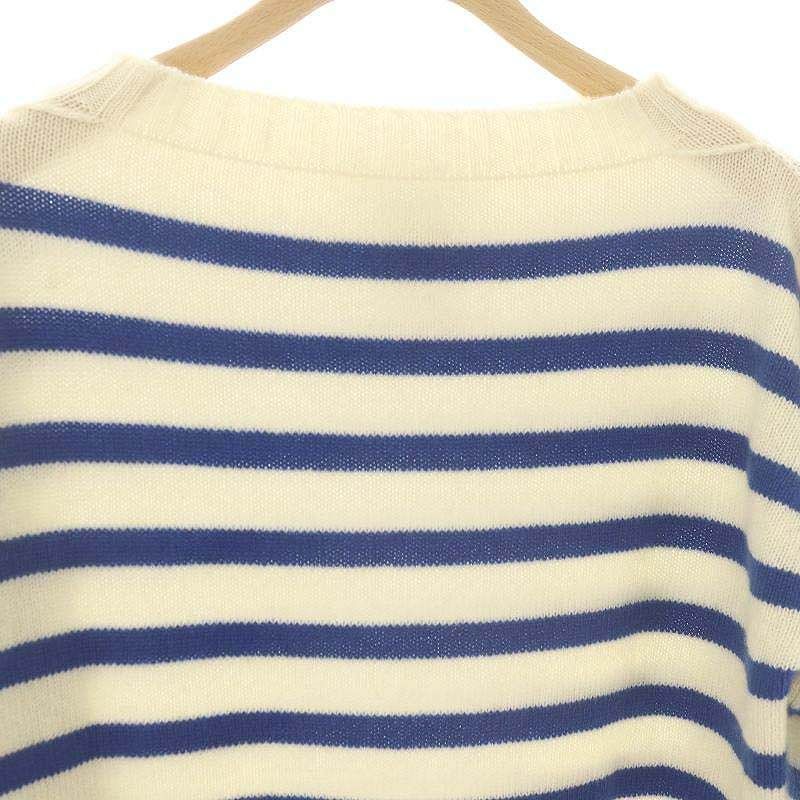 クイーン&ベル QUEENE&BELLE 23AW Seabyrd Sweater セーター アパルトモン取扱 ボーダー カシミヤ M アイボリー ブルー /DO ■OS レディー クイーン&ベル QUEENE&BELLE 23AW Seabyrd Sweater セーター