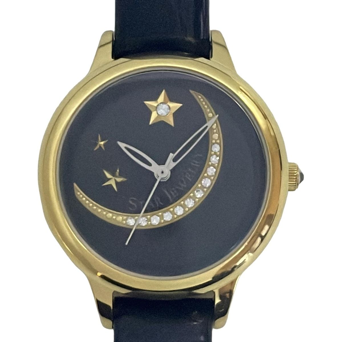 【限定】STAR JEWELRY 2015 クリスマス 三日月 腕時計 黒 STAR JEWELRY(スタージュエリー) 腕時計美品 - レディース スター(星