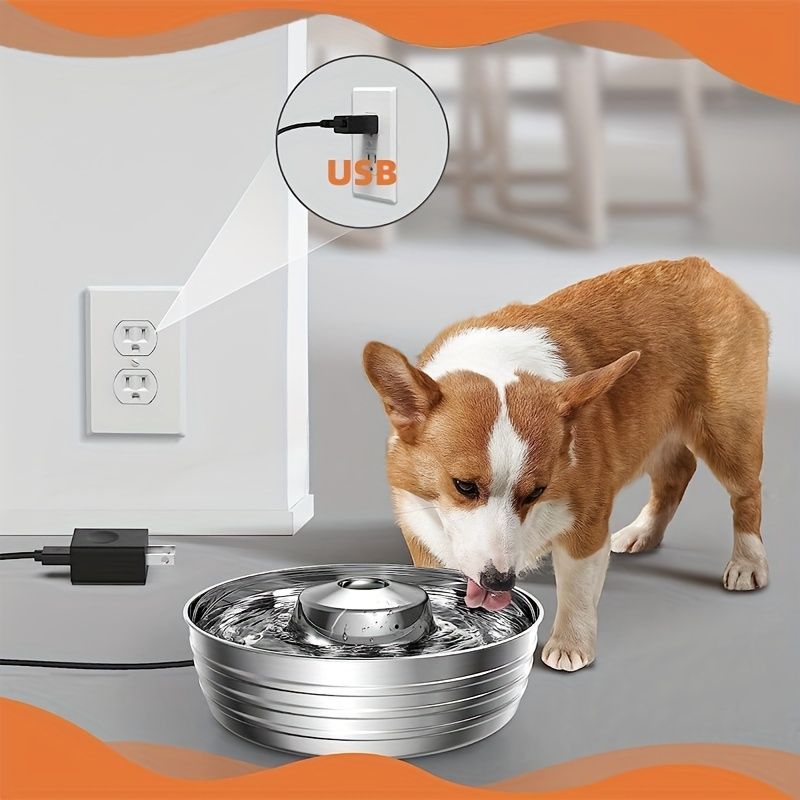 3.78L|1ガロンの猫用飲み水ファウンテン自動ステンレススチールペット犬用ファウンテン水ディスペンサー水ファウンテン