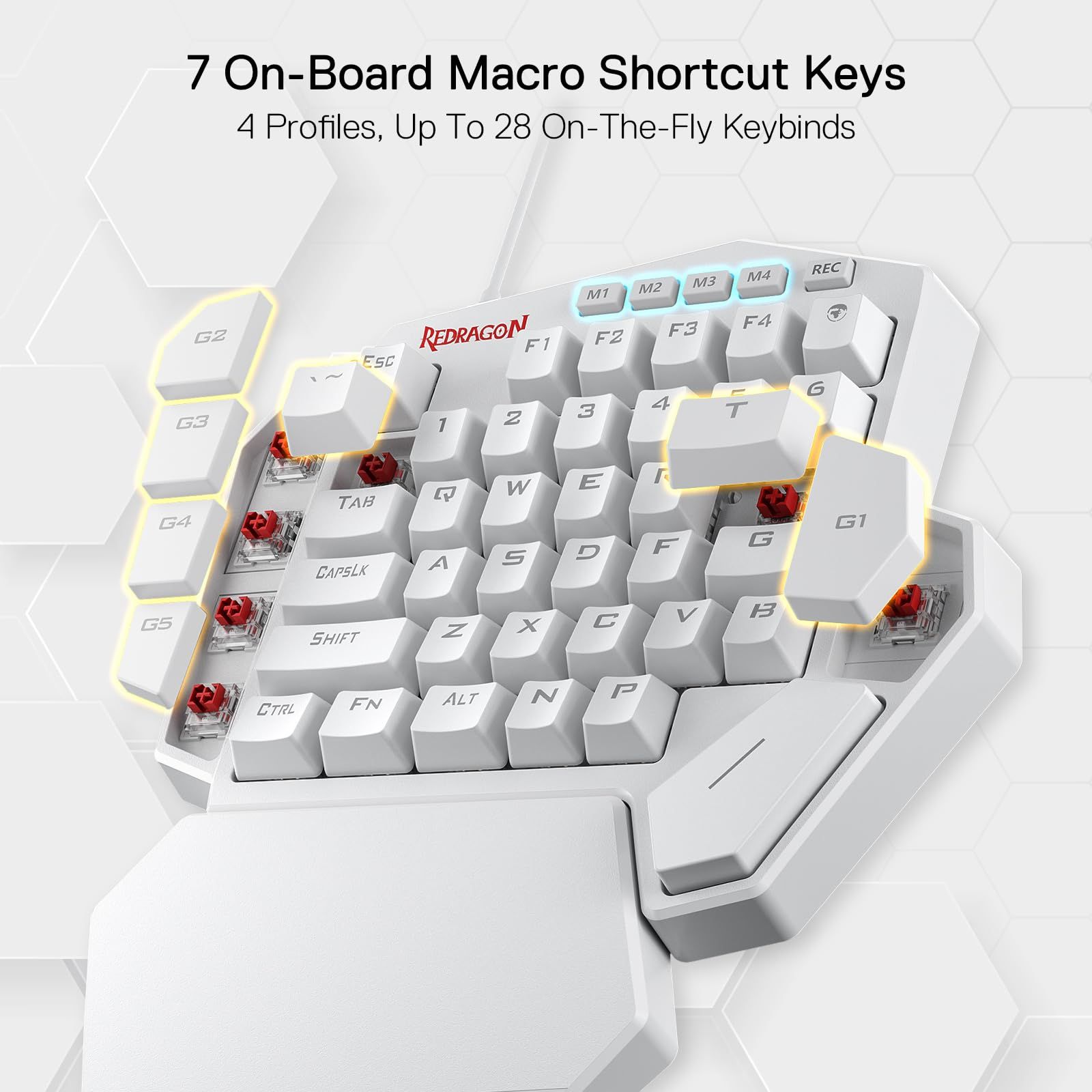 Redragon K585 DITI 片手RGBメカニカルゲーミングキーボード 42キー