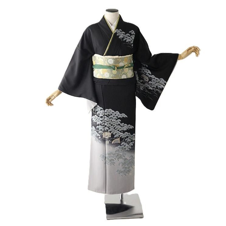 新しいエルメス 振袖 身長147-162cm 白 wh-020（格安モード 白/黒/モノトーン 着物・浴衣