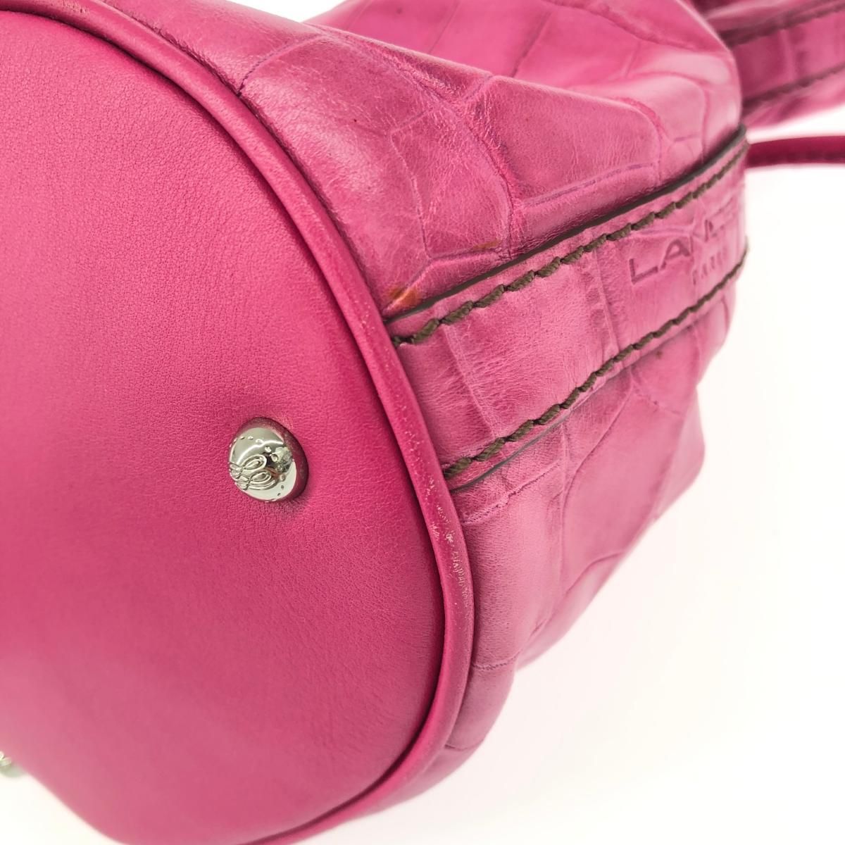 良好 LANCEL ランセル プルミエフラート 2WAYバッグ ピンク レディース 