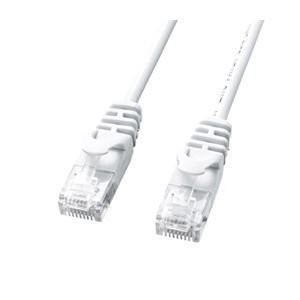 （まとめ） サンワサプライ カテゴリ6極細LANケーブル LA-SL6-10W 