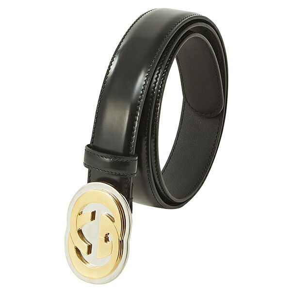 新品 グッチ GUCCI ベルト インターロッキングG ブラック - メルカリ