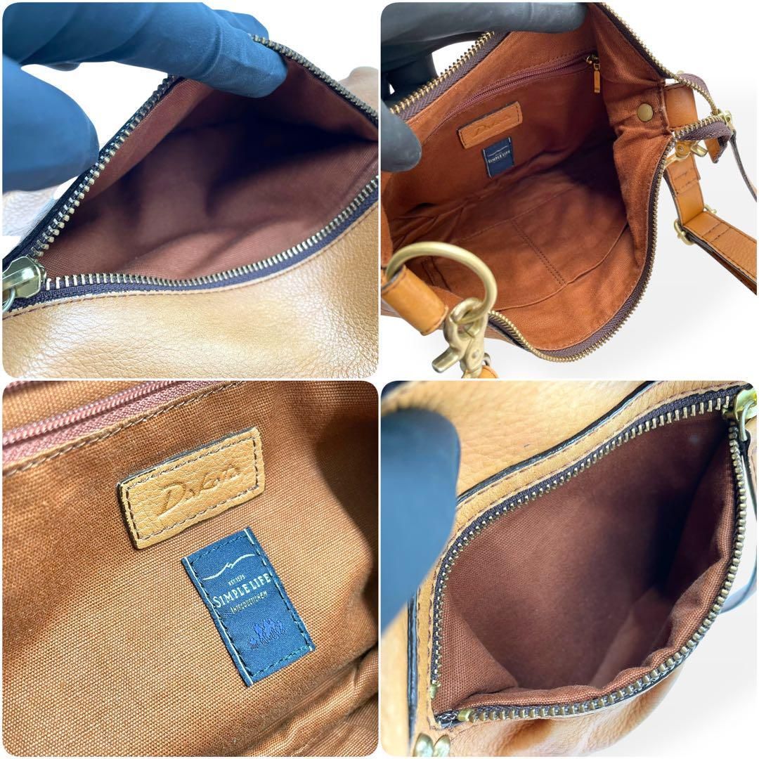 極美品 Dakota ダコタ ショルダーバッグ レザー 本皮 ライト