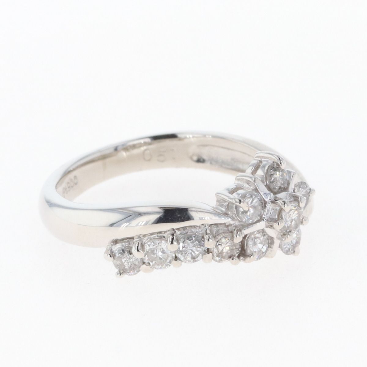 正規販売店 ダイヤモンド デザインリング プラチナ 指輪 メレダイヤ