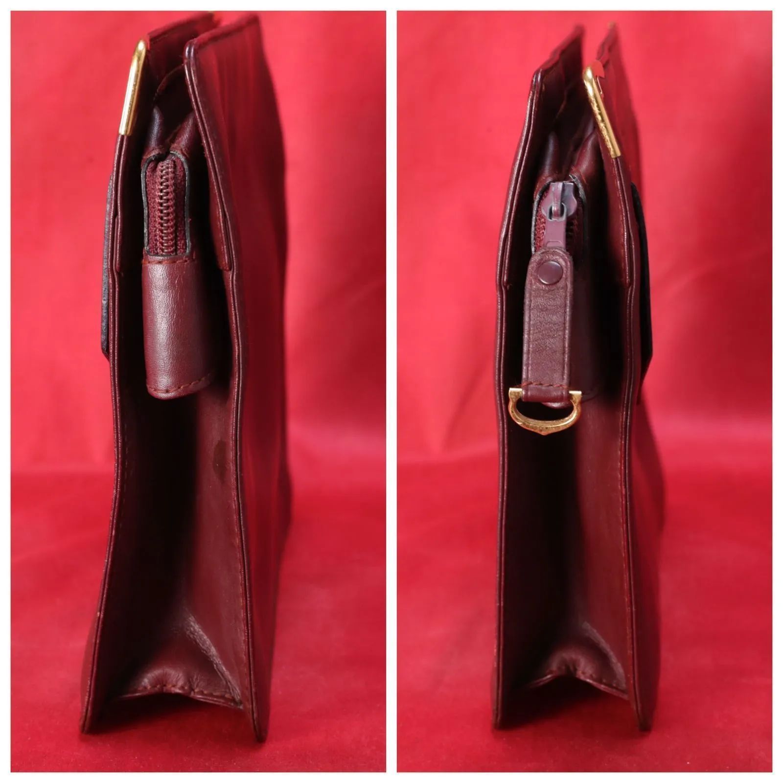 cartier カルティエ ヴィンテージ クラッチバッグ　ボルドー Cartier カルティエ クラッチバッグ ボルドー ヴィンテージ