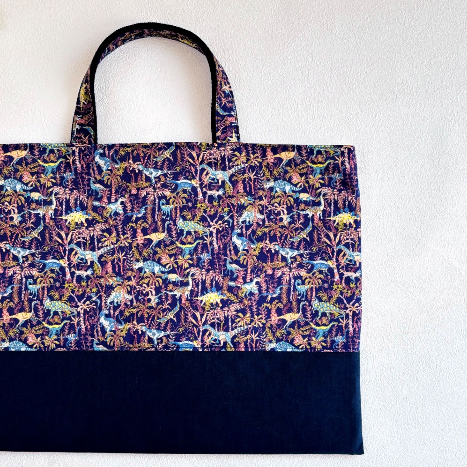 レッスンバッグ入学入園リバティ恐竜柄