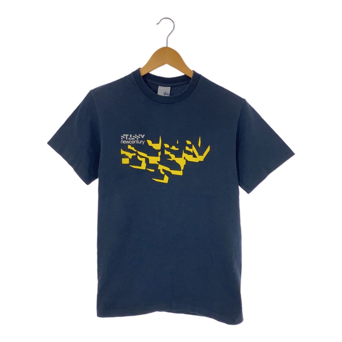 STUSSY　Tシャツ　Sサイズ　USA製　90's　オールドモデル　紺タグ　OLD　STUSSY　GRAPHIC　PRINT　S/S　TEE　BLACK/NAVY