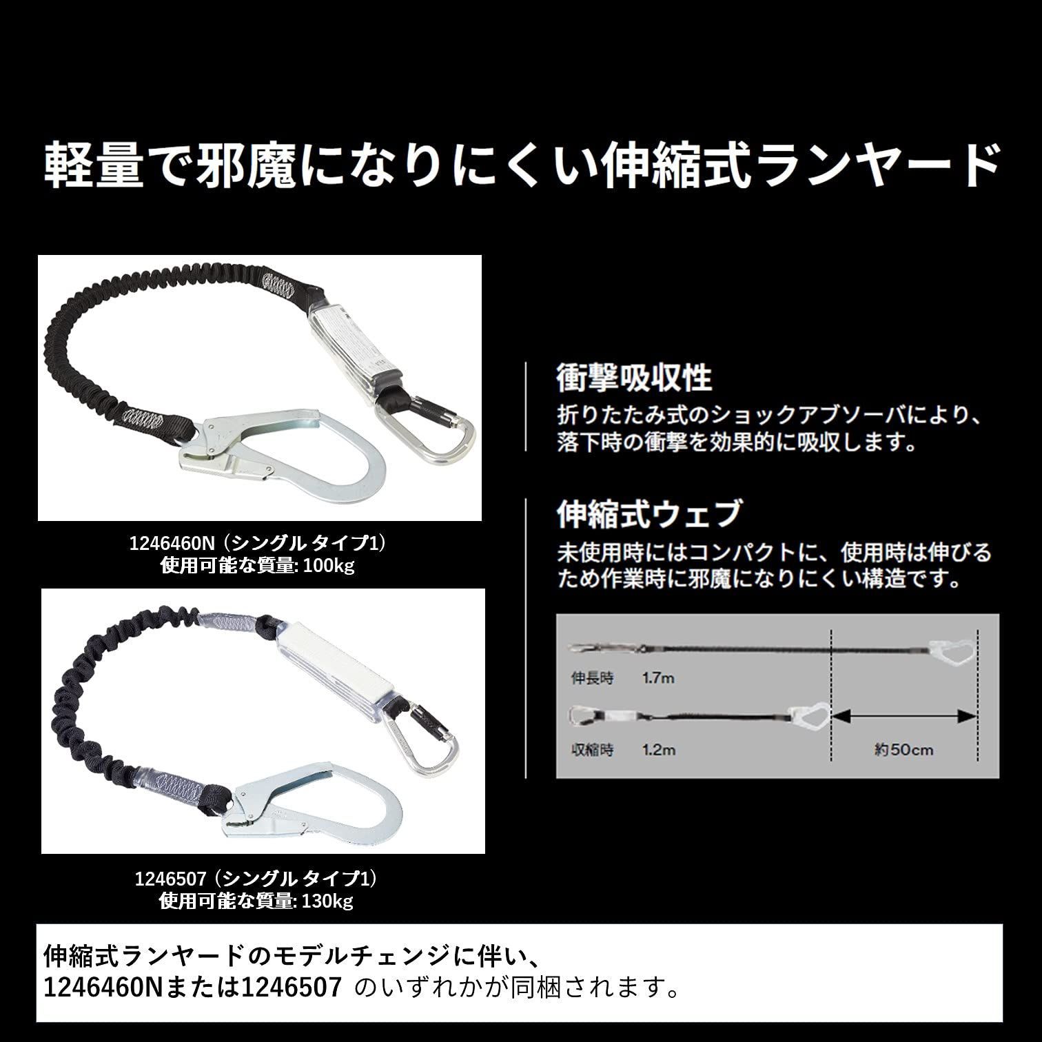 シングル セット ランヤード プロテクタ 伸縮式 安全帯 M L フルハーネス 新規格適合 墜落制止用器具 スリーエム