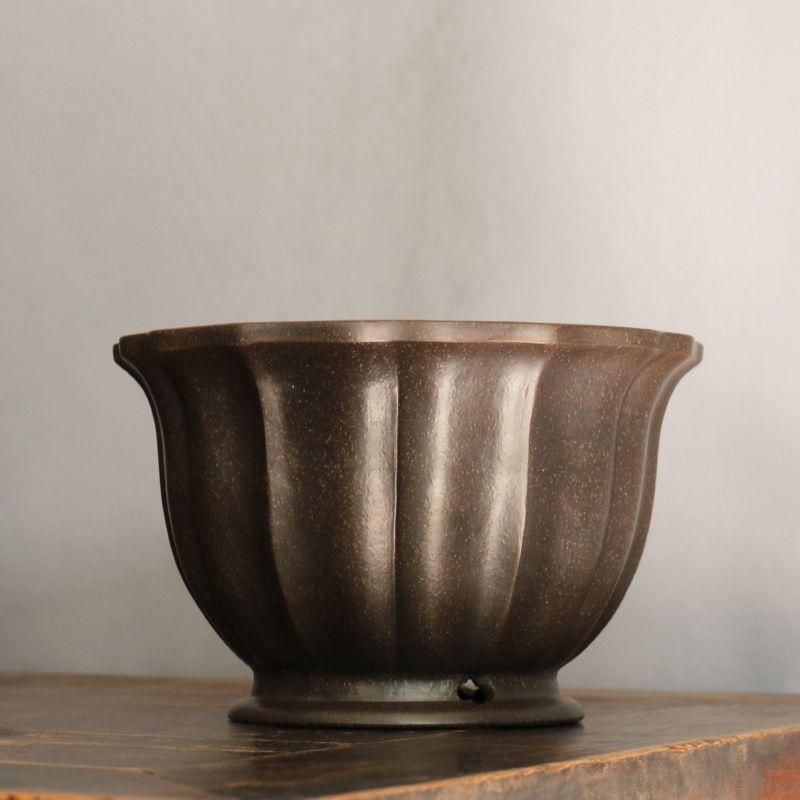 紫砂の鉢 高い底の碗型鉢 盆栽鉢 植木鉢 小品盆栽鉢 大品盆栽鉢 台湾紫砂の鉢