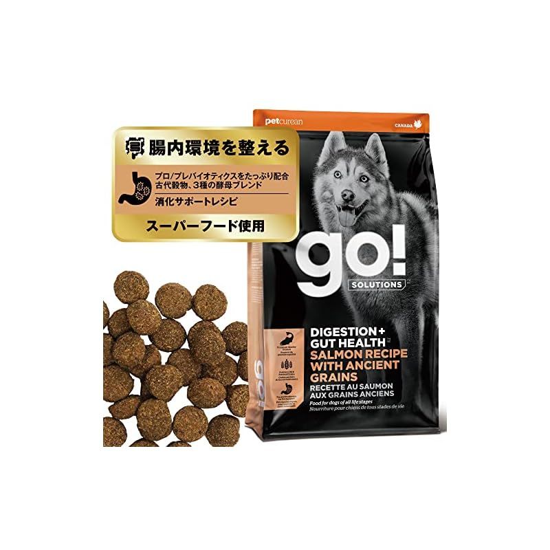 腸内ケア】 GO! SOLUTIONS 消化+腸の健康ケア ドッグフード 2.3kg