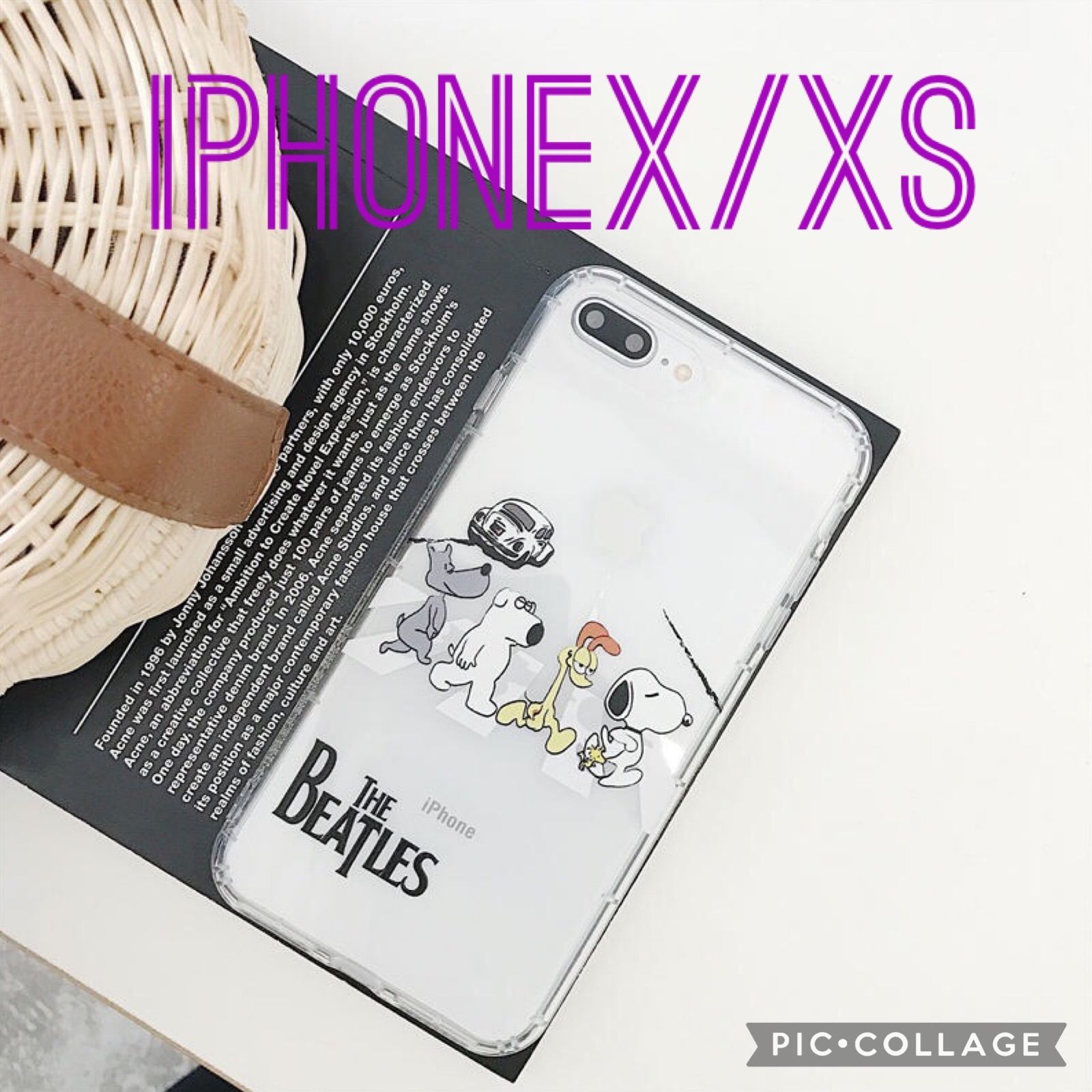 新品♡PEANUTS♡スヌーピー♡iPhoneX/XS ビートルズ - メルカリ