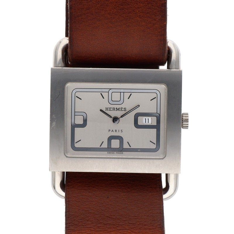 エルメス バレニアデイト BA1.510 SSシルバー文字盤腕時計 レディース  