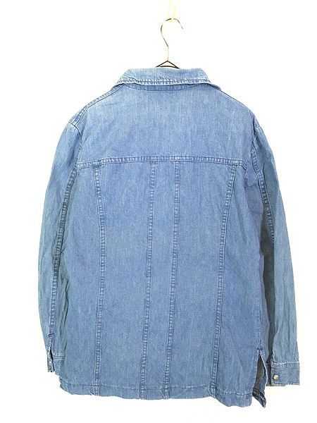 古着 70s USA製 Wrangler 開襟 ブルー デニム ウエスタン シャツ