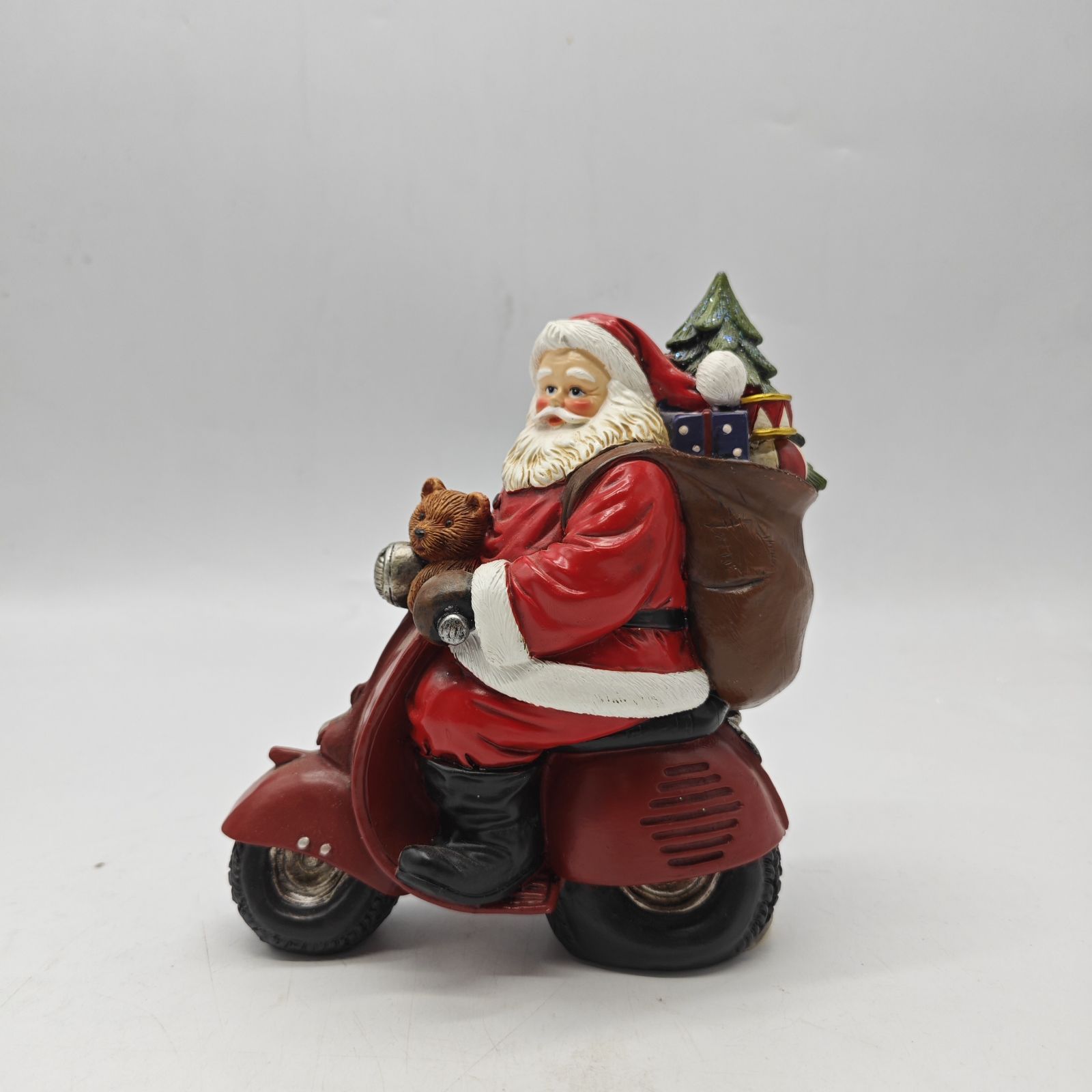 サンタクロース 置物 オブジェ クリスマス サンタ リビング インテリア クリスマス 置物 オブジェ ガーデンオーナメント バイクに乗っている