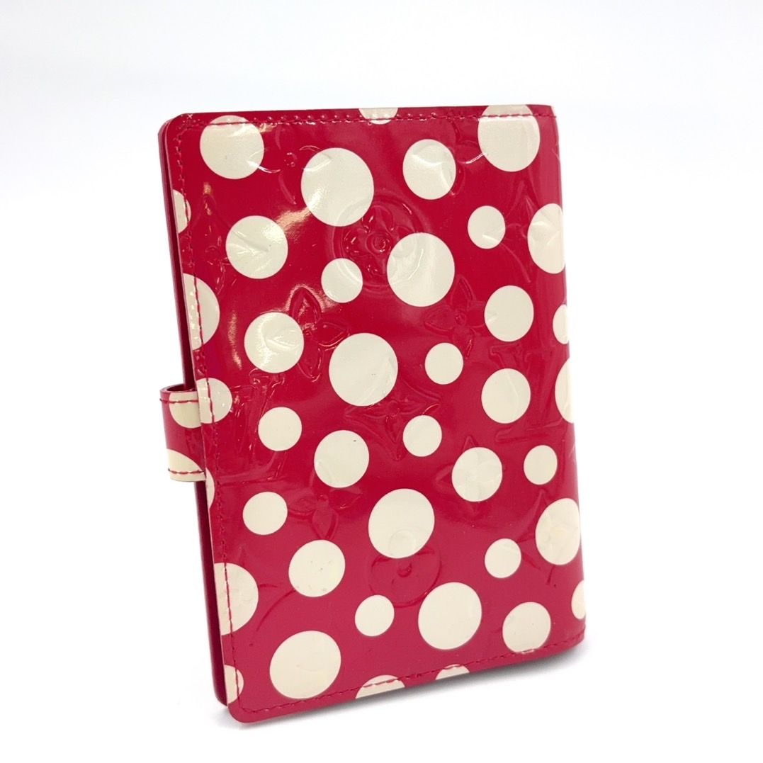 LOUIS VUITTON ドット インフィニティ アジェンダPM 手帳カバー モノグラムヴェルニ クサマヤヨイ 草間彌生 レザー×PVC レッド 財布 小物 その他 ゴールド M91518