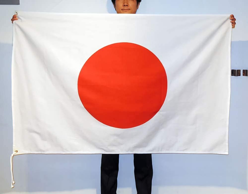 日本国旗・日の丸　日本製　綿天竺生地　大きさＨ100ｘＷ150ｃｍ