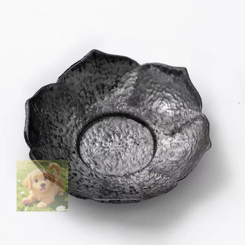 錫製 茶托 茶道 茶器 茶道具 蓮花 煎茶道具 5客 純錫圓式茶托