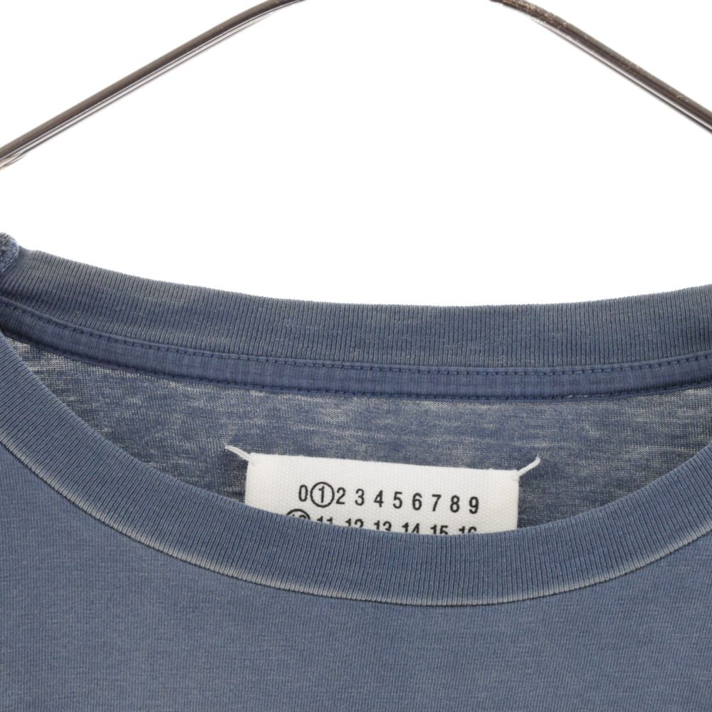 Martin Margiela マルタンマルジェラ 23SS LOGO COTTON JERSEY T-SHIRT S51GC0523 S20079 フロントプリント半袖Tシャツカットソー ネイビー