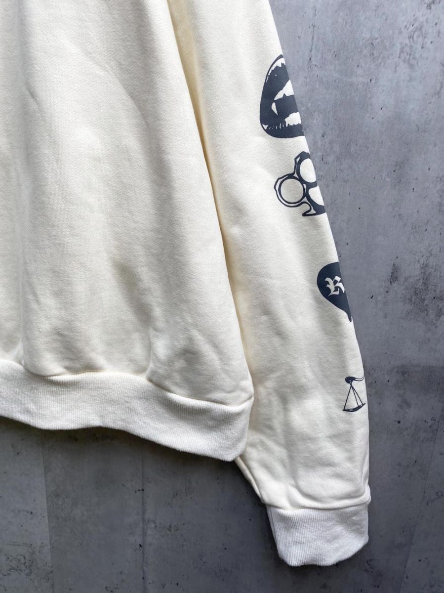 ルールザフェイト　ダメージスウェット　Lサイズ　限定 RULE THE FATE ルールザフェイト スウェット size1/クリーム