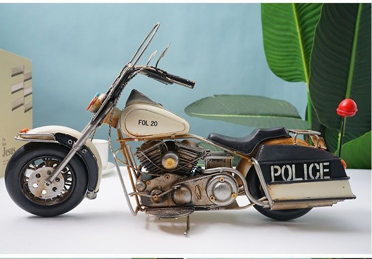 ブリキのバイクフィギュア ヴィンテージ風 A アメリカン 雑貨