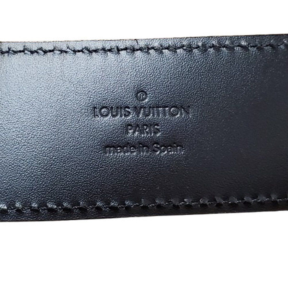 ルイヴィトン ベルト M9808 サンチュールLVイニシアル ブラック　美品 ルイ・ヴィトン(LOUIS VUITTON)ルイ・ヴィトン サンチュール LV