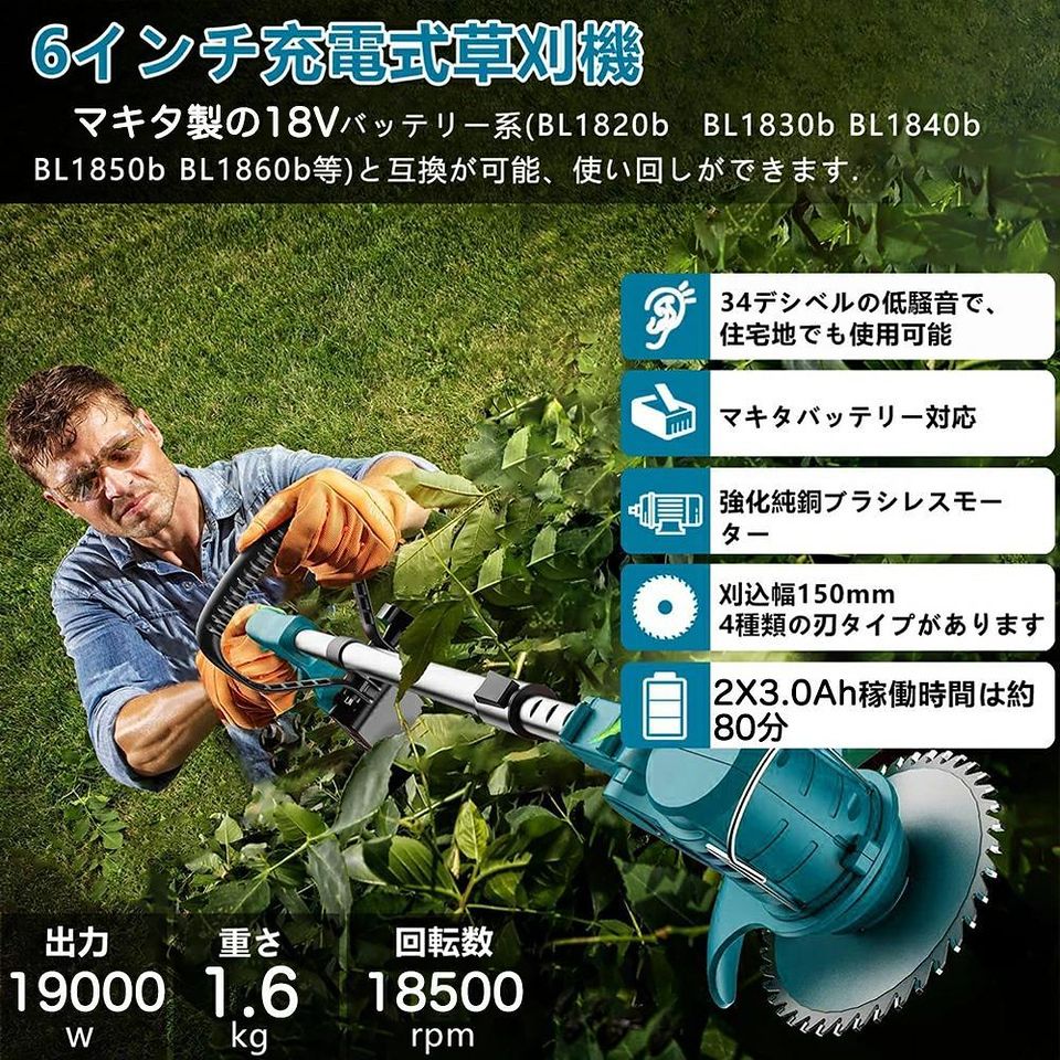 ブルーの芝刈り機 -