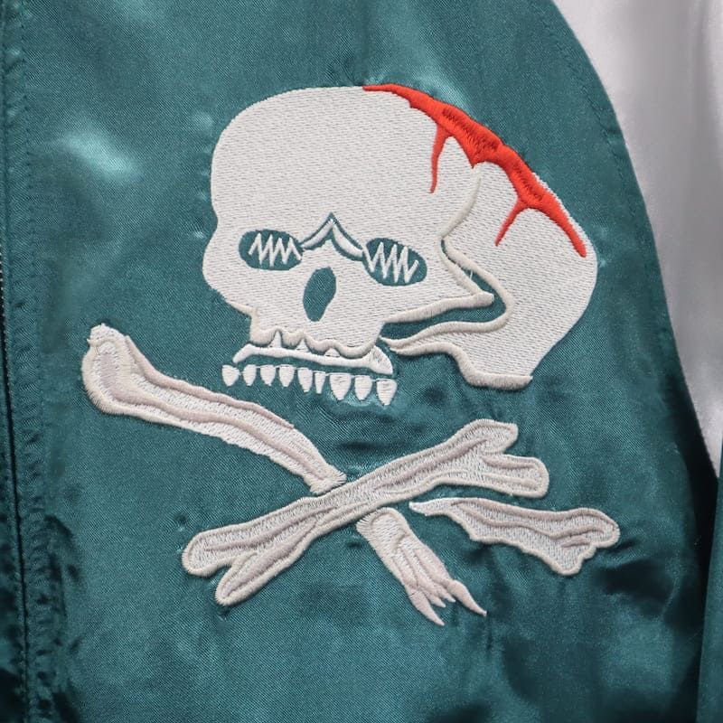 新品 メンズ スカジャン 朧 ブルゾン アウター ジャケット スカル