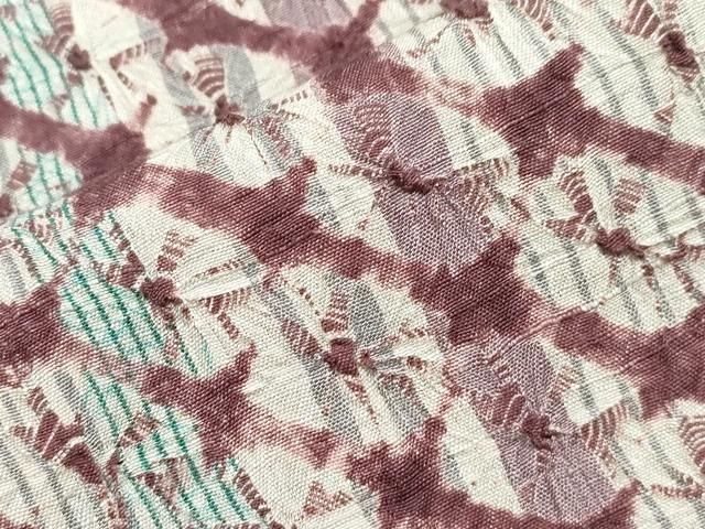 平和屋着物○上質な紬 総絞り 蜘蛛絞り 縞 正絹 逸品 CAAZ6498dy